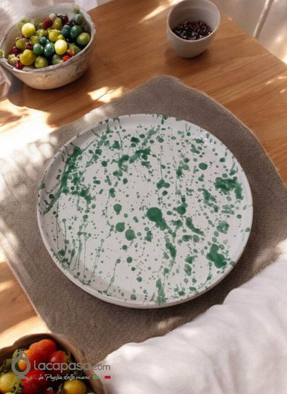 Piatto da portata in ceramica - decoro Macchia - Lacapasa.com