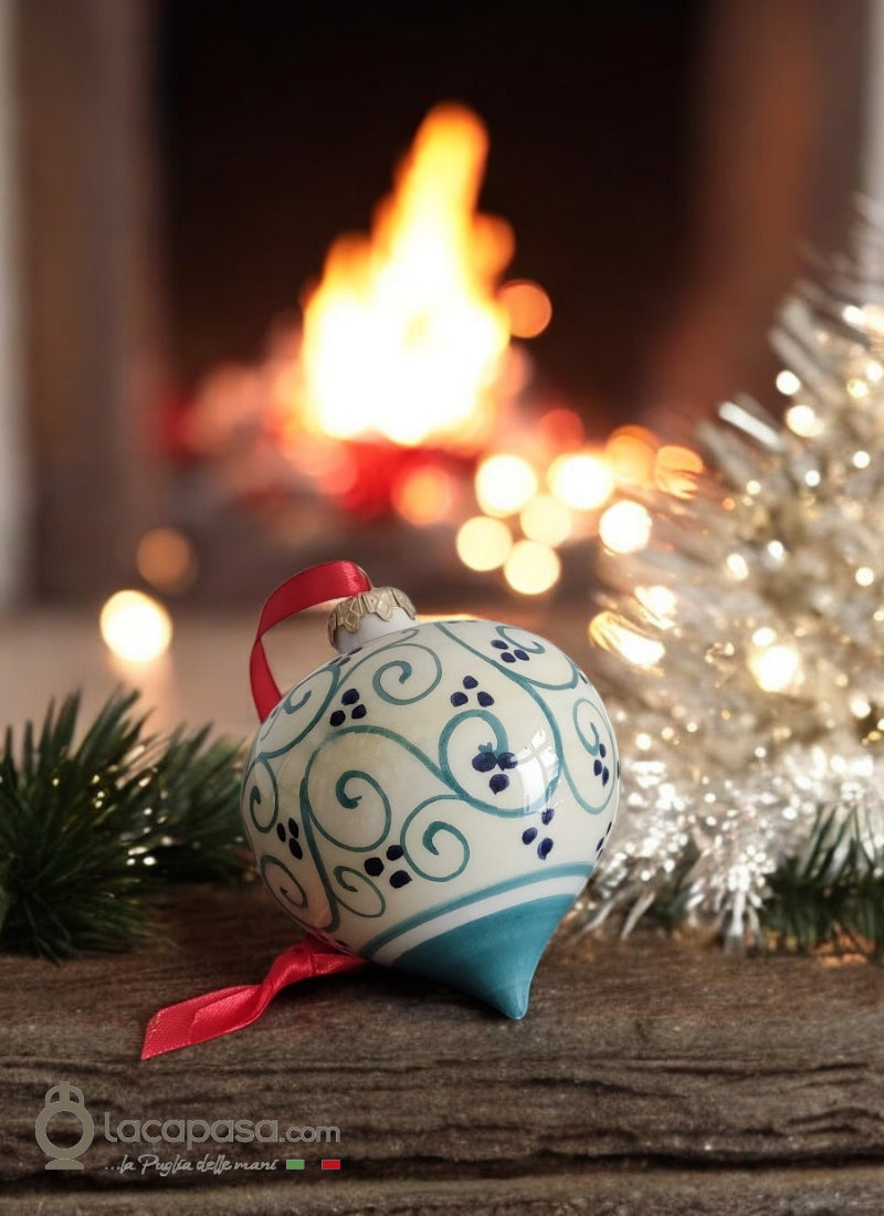 RENNA - Pallina di Natale in ceramica - Lacapasa.com