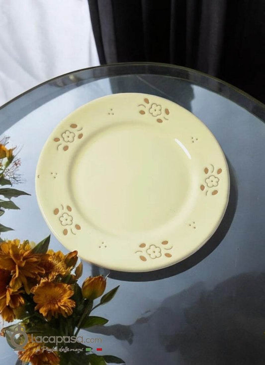 SET 6 Piatti Frutta in ceramica - decoro Ulivi - Lacapasa.com