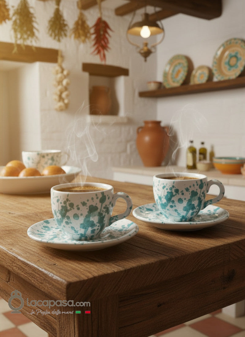 SET Tazzine caffè bomboniera in ceramica - Lacapasa.com