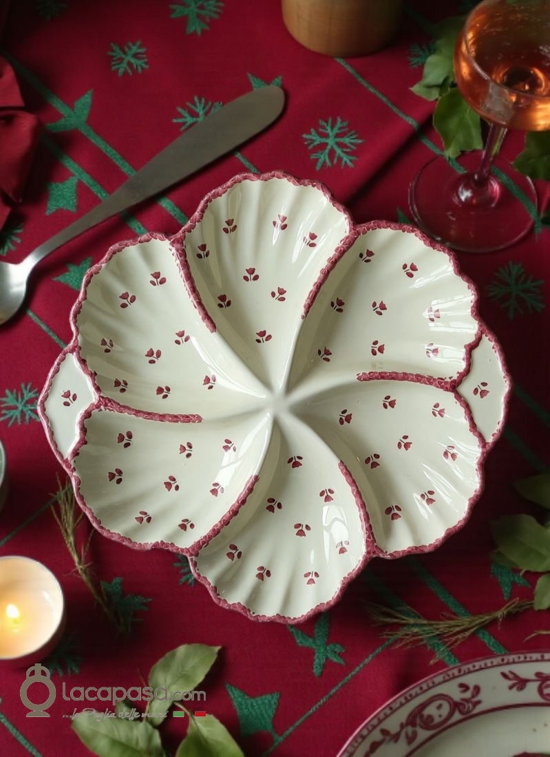 SPIRALE - Antipastiera in ceramica - decoro Tulipano - Lacapasa.com