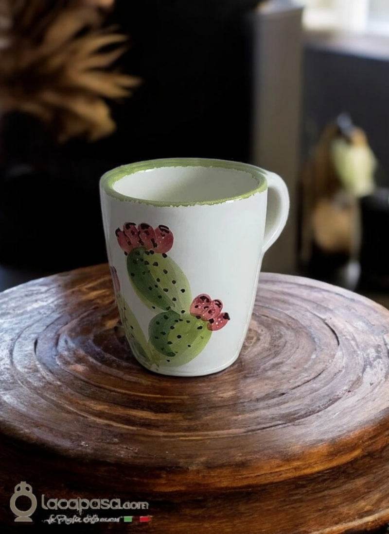 Tazza Mug di ceramica - decoro Fico d'India - Lacapasa.com